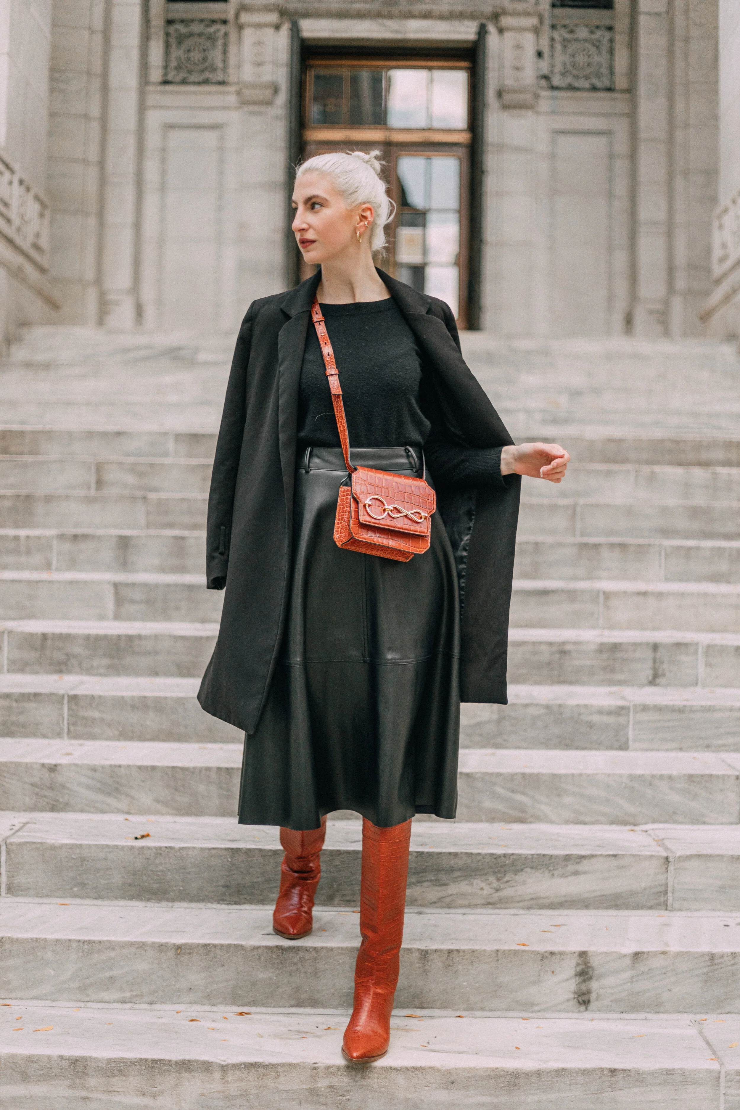 Skirt with sales boots winter